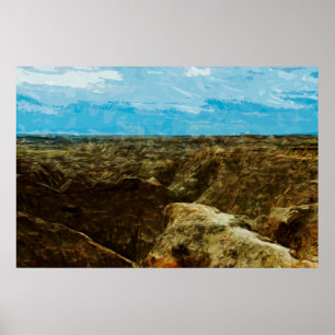 Bad Lands National Park South Dakota Abstract Poster