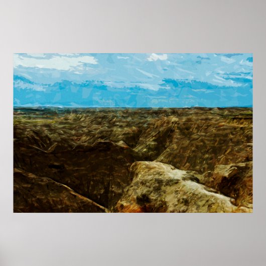 Bad Lands National Park South Dakota Abstract Poster (Voorkant)