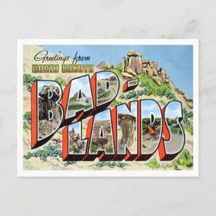 Bad Lands, North Dakota  Big Letters Briefkaart