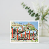 Bad Lands, North Dakota  Big Letters Briefkaart (Staand voorkant)