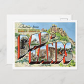 Bad Lands, North Dakota  Big Letters Briefkaart (Voorkant / Achterkant)