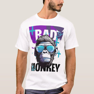 Bad Monkey Attitude - Cool Gorilla Graphic T-shirt
