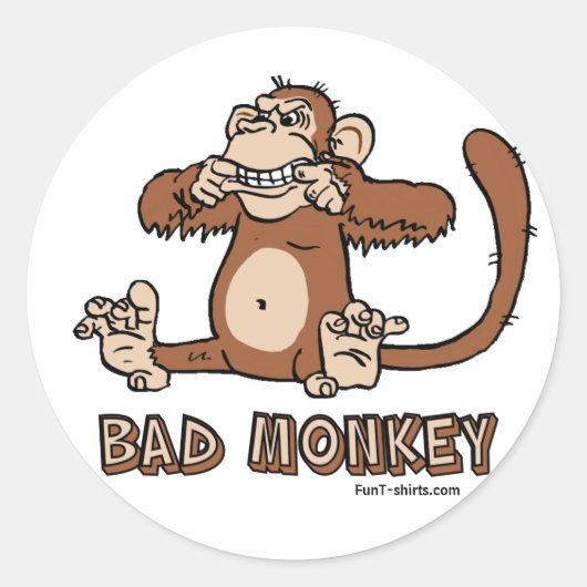 Bad Monkey stickers (Voorkant)