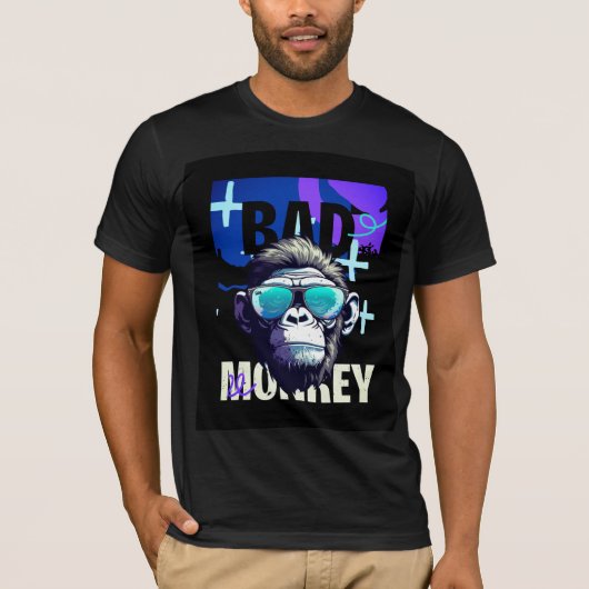 Bad Monkey Sunglasses Streetwear Graphic T-shirt (Voorkant)