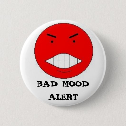 BAD MOOD ALERT RONDE BUTTON 5,7 CM (Voorkant)