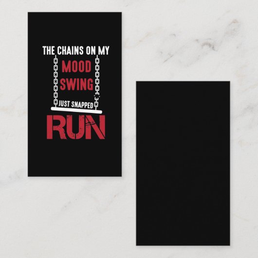 Bad Mood Funny Sarcastic Moody Humor Visitekaartje (Voorkant / Achterkant)