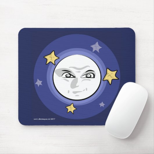 Bad Moon en Stars Rising Mousepad Muismat (Met muis)