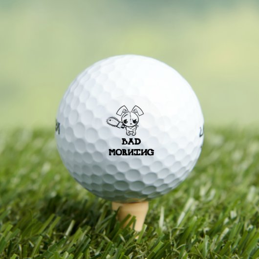 Bad Morning Grumpy Voodoo Bunny Golfballen (Insitu Shirt)