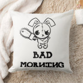 Bad Morning Grumpy Voodoo Bunny T-Shirt Kussen (Deken)
