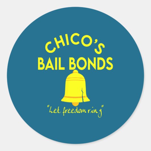 Bad News Bears Chicos Bail Bonds  Ronde Sticker (Voorkant)