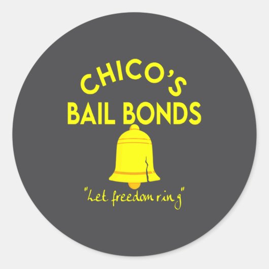Bad News Bears Chicos Bail Bonds  Ronde Sticker (Voorkant)