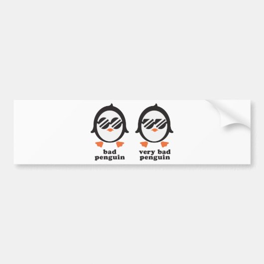 bad penguin - Pinguin Bumpersticker (Voorkant)