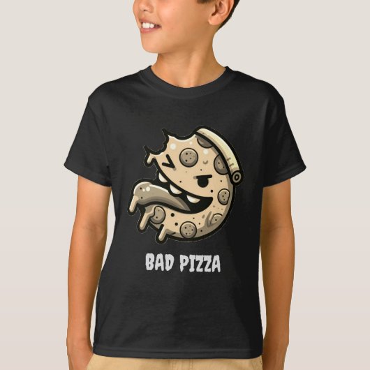 bad pizza funny food pepperoni italian t-shirt (Voorkant)