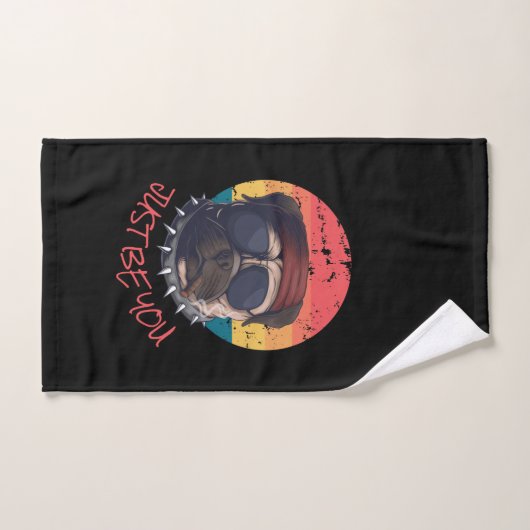 Bad Pug Bath, wees gewoon jezelf Bad Handdoek (Handdoek)