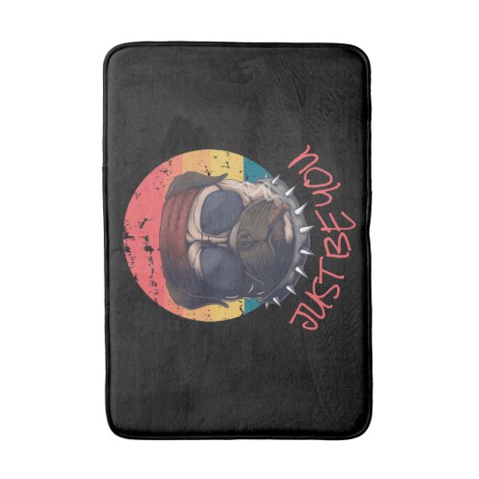 Bad Pug Bath, wees gewoon jezelf Badmat (Voorkant Verticaal)