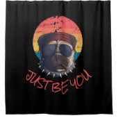 Bad Pug Bath, wees gewoon jezelf Douchegordijn (Voorkant)