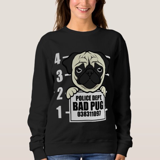 Bad Pug Cute Classic T-Shirt 536 (Voorkant)