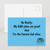 Bad Pun Dad Joke ontworpen Briefkaart (Voorkant / Achterkant)