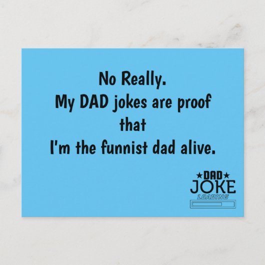 Bad Pun Dad Joke ontworpen Briefkaart (Voorkant)