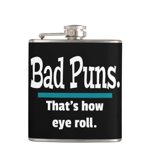 Bad Puns Eye Roll Funny Heupfles (Voorkant)