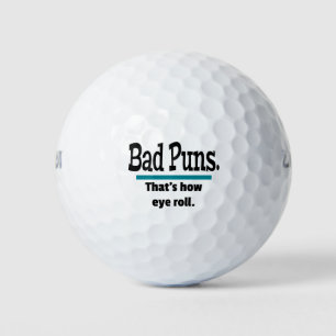 Bad Puns Eye Roll Papa Joke Grappige Puns Golfballen