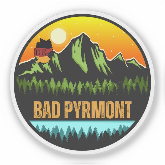 Bad Pyrmont, Duitsland Sticker (Voorkant)