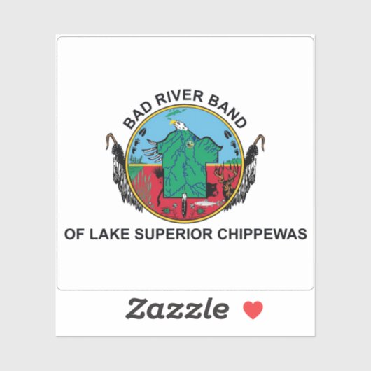 Bad River Band Flag, Verenigde Staten Sticker (Vel)