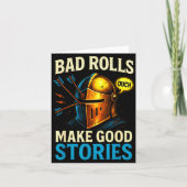 Bad Rolls Make Good Stories - Rpg Gaming Fun  Kaart (Voorkant)
