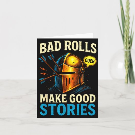 Bad Rolls Make Good Stories - Rpg Gaming Fun  Kaart (Voorkant)