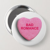 BAD ROMANCE SNOEP HART RONDE BUTTON 4,0 CM (Voorkant /achterkant)