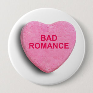 BAD ROMANCE SNOEP HART RONDE BUTTON 4,0 CM