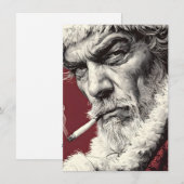 Bad Santa Christmas Cards Adult Humor Feestdagenkaart (Voorkant / Achterkant)
