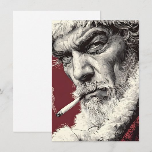 Bad Santa Christmas Cards Adult Humor Feestdagenkaart (Voorkant / Achterkant)