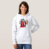 Bad Santa Claus, Rock, Beer en Cigar Hoodie (Voorkant volledig)