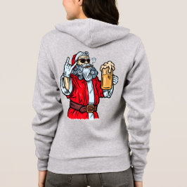 Bad Santa Claus, Rock, Beer en Cigar Hoodie