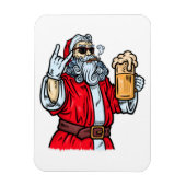 Bad Santa Claus, Rock, Beer en Cigar Magneet (Verticaal)