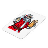Bad Santa Claus, Rock, Beer en Cigar Magneet (Linkerzijde)