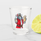 Bad Santa Claus, Rock, Beer en Cigar Shot Glas (Voorkant)