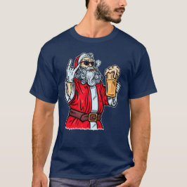 Bad Santa Claus, Rock, Beer en Cigar T-shirt