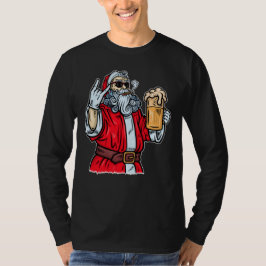 Bad Santa Claus, Rock, Beer en Cigar T-shirt