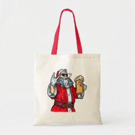 Bad Santa Claus, Rock, Beer en Cigar Tote Bag