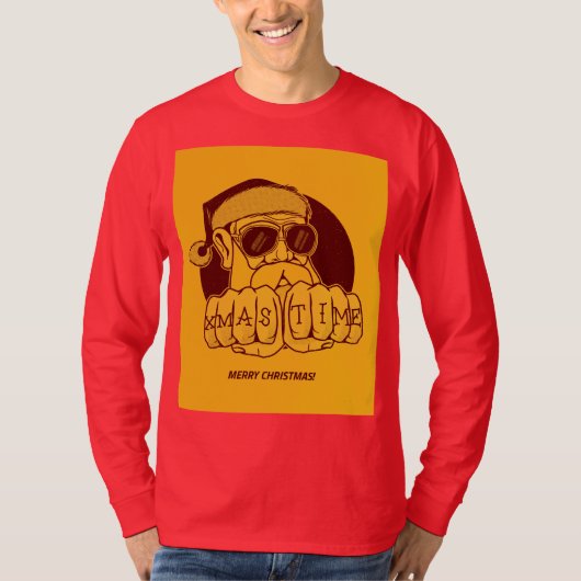 BAD SANTA GANGSTER SANTA CHRISTMAS T-SHIRTS (Voorkant)