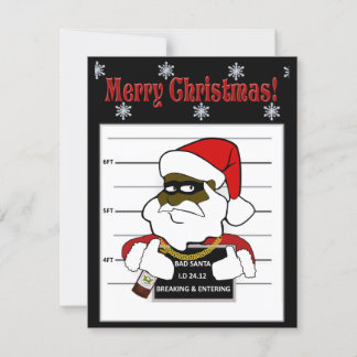 BAD SANTA - JAILMATECARDS.CO.UK - CHRISTMAS FEESTDAGENKAART