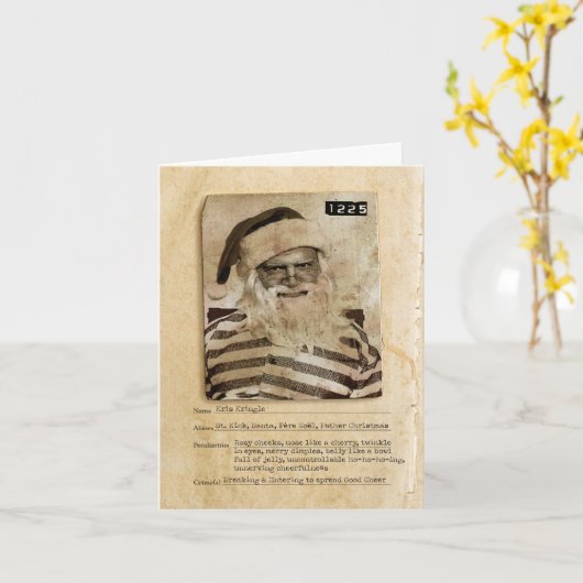 Bad Santa Joke Holiday Greep Kaart (Gele Bloem)