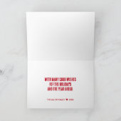 Bad Santa's Dog Mugshot Funny Kerstmis Kaart (Binnen)