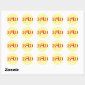 BAD-sticker Ronde Sticker (Vel)