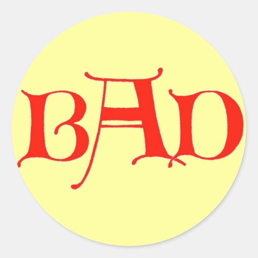 BAD-sticker Ronde Sticker (Voorkant)