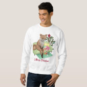 Bad Taxidermy Fox Kerstmis T-Shirt (Voorkant volledig)