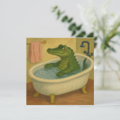 Bad Tijd Alligator Kaart (Staand voorkant)