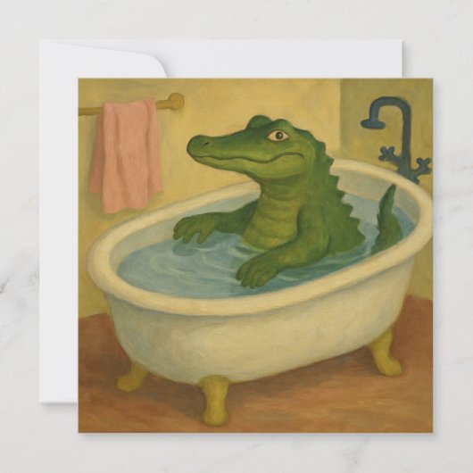 Bad Tijd Alligator Kaart (Voorkant)